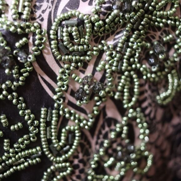 Odd Molly Silk Butterfly Print Purple Mini Dress Beaded Size 4 NWT - Picture 9 of 16